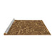 Sideview of Machine Washable Transitional Saddle Brown Rug, wshpat2160brn