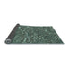 Thickness of Patterned Cadet Blue Green Rug, pat2160lblu