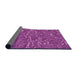 Thickness of Patterned Medium Violet Red Pink Rug, pat2160pur