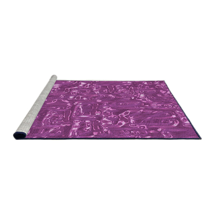 Sideview of Machine Washable Transitional Medium Violet Red Pink Rug, wshpat2160pur