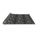 Thickness of Patterned Charcoal Black Rug, pat2161gry
