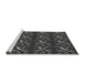 Sideview of Machine Washable Transitional Charcoal Black Rug, wshpat2161gry