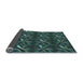 Thickness of Patterned Aquamarine Stone Green Rug, pat2161lblu
