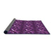 Thickness of Patterned Plum Velvet Purple Rug, pat2161pur