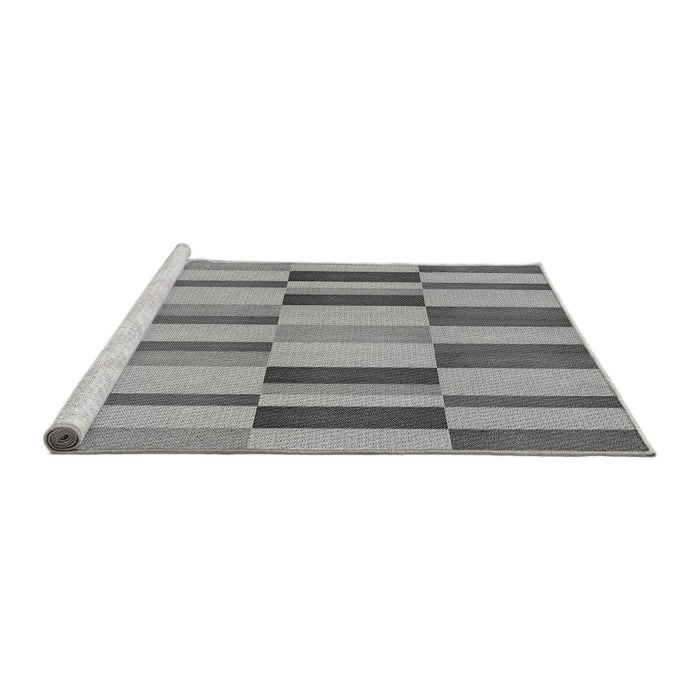 Sideview of Machine Washable Transitional Cloud Gray Rug, wshpat2162gry