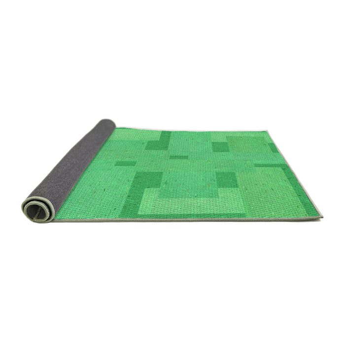 Thickness of Patterned Neon Green Rug, pat2163grn