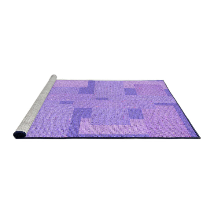 Sideview of Machine Washable Transitional Bright Lilac Purple Rug, wshpat2163pur