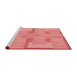 Sideview of Machine Washable Transitional Light Coral Pink Rug, wshpat2163rd