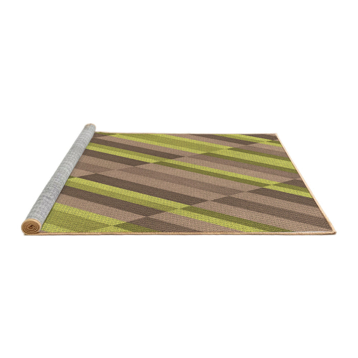 Sideview of Machine Washable Transitional Brown Rug, wshpat2164brn