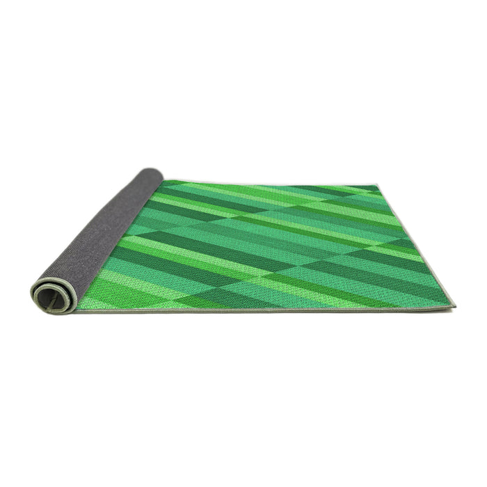 Thickness of Patterned Neon Green Rug, pat2164grn