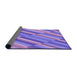 Thickness of Patterned Bright Lilac Purple Rug, pat2164pur