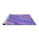 Sideview of Machine Washable Transitional Bright Lilac Purple Rug, wshpat2164pur