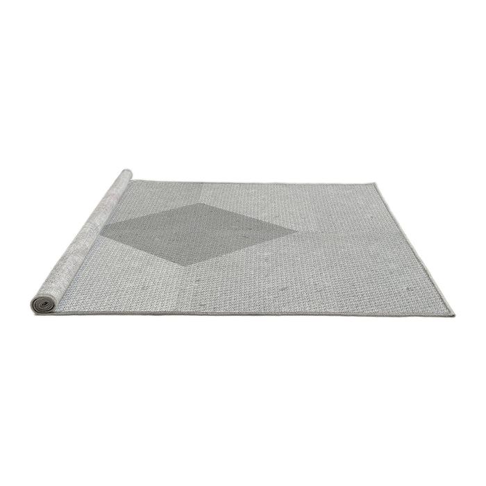 Sideview of Machine Washable Transitional Dark Gray Rug, wshpat2165gry