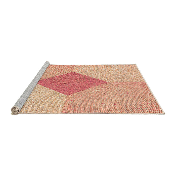 Sideview of Machine Washable Transitional Orange Rug, wshpat2165org
