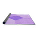 Thickness of Patterned Purple Rug, pat2165pur