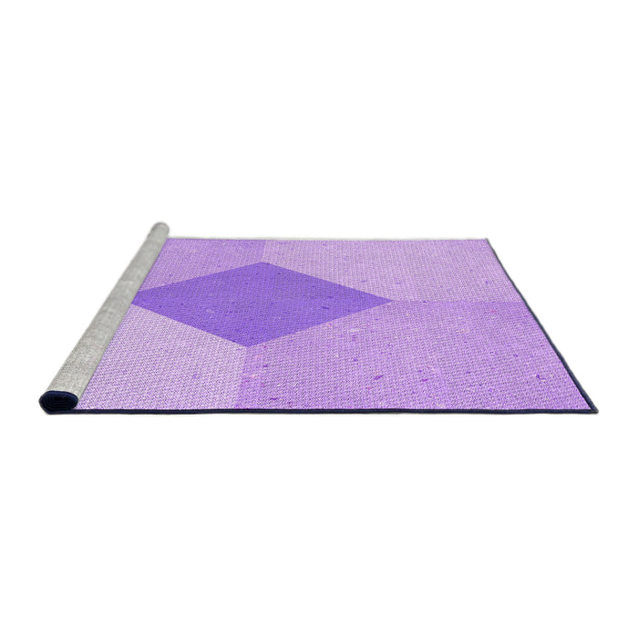 Sideview of Machine Washable Transitional Purple Rug, wshpat2165pur