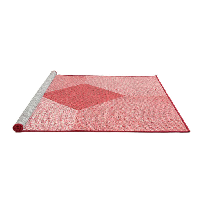 Sideview of Machine Washable Transitional Pink Rug, wshpat2165rd
