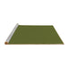 Sideview of Machine Washable Transitional Army Green Rug, wshpat2166brn