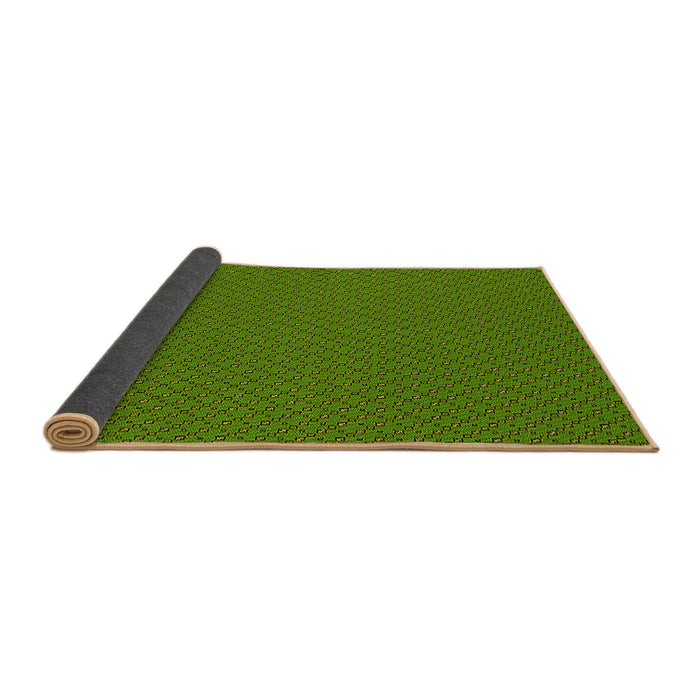 Thickness of Patterned Green Rug, pat2166yw