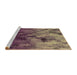 Sideview of Machine Washable Transitional Dark Almond Brown Rug, wshpat2167brn