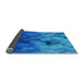 Thickness of Patterned Blue Orchid Blue Rug, pat2167lblu