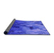 Thickness of Patterned Light Slate Blue Rug, pat2167pur