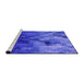 Sideview of Machine Washable Transitional Light Slate Blue Rug, wshpat2167pur