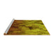 Sideview of Machine Washable Transitional Caramel Brown Rug, wshpat2167yw