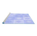 Sideview of Machine Washable Transitional Blue Rug, wshpat2168blu