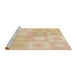 Sideview of Machine Washable Transitional Khaki Gold Rug, wshpat2168brn