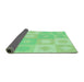 Thickness of Patterned Green Rug, pat2168grn