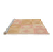 Sideview of Machine Washable Transitional Pastel Orange Rug, wshpat2168org