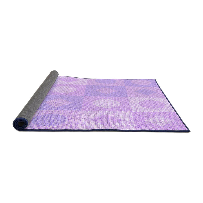 Thickness of Patterned Purple Rug, pat2168pur
