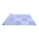 Sideview of Machine Washable Transitional Blue Rug, wshpat2169blu