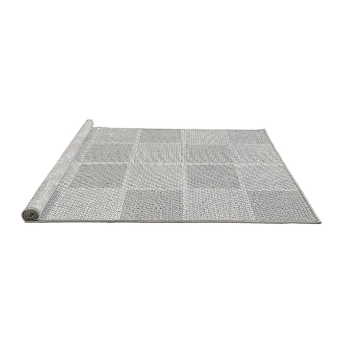 Sideview of Machine Washable Transitional Platinum Gray Rug, wshpat2169gry