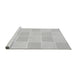 Sideview of Machine Washable Transitional Platinum Gray Rug, wshpat2169gry