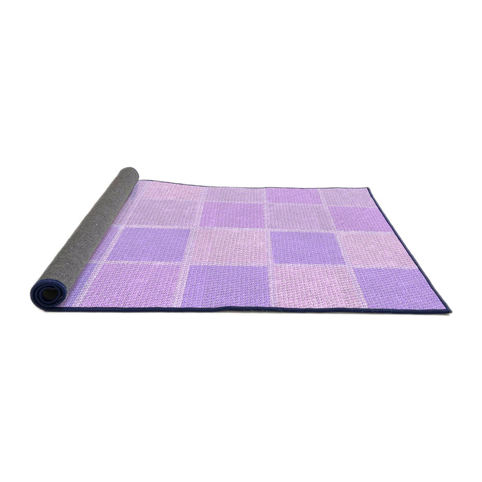 Thickness of Patterned Violet Purple Rug, pat2169pur