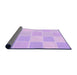 Thickness of Patterned Violet Purple Rug, pat2169pur