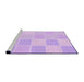 Sideview of Machine Washable Transitional Violet Purple Rug, wshpat2169pur