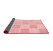 Thickness of Patterned Pastel Red Pink Rug, pat2169rd