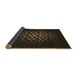 Thickness of Patterned Black Rug, pat217brn