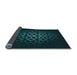 Thickness of Patterned Black Rug, pat217lblu