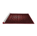 Sideview of Machine Washable Transitional Chocolate Brown Rug, wshpat217rd