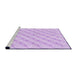 Sideview of Machine Washable Transitional Violet Purple Rug, wshpat2170pur