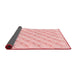 Thickness of Patterned Pastel Red Pink Rug, pat2170rd