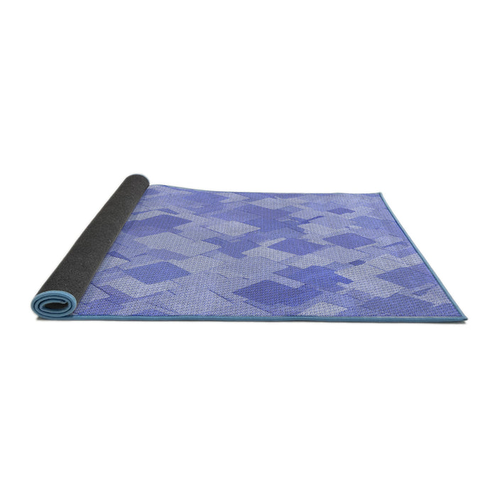 Thickness of Patterned Light Slate Blue Rug, pat2171blu