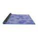 Thickness of Patterned Light Slate Blue Rug, pat2171blu