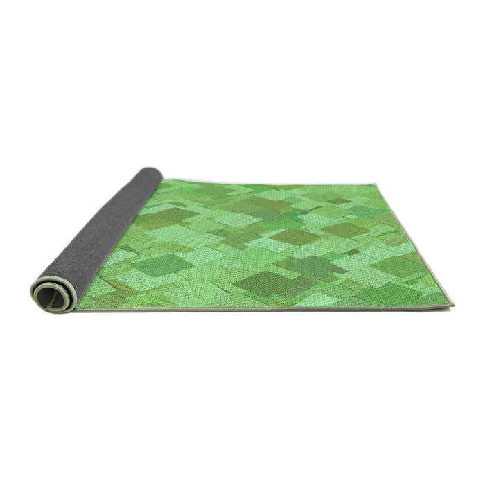 Thickness of Patterned Emerald Green Rug, pat2171grn