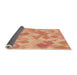 Thickness of Patterned Bright Orange Rug, pat2171org