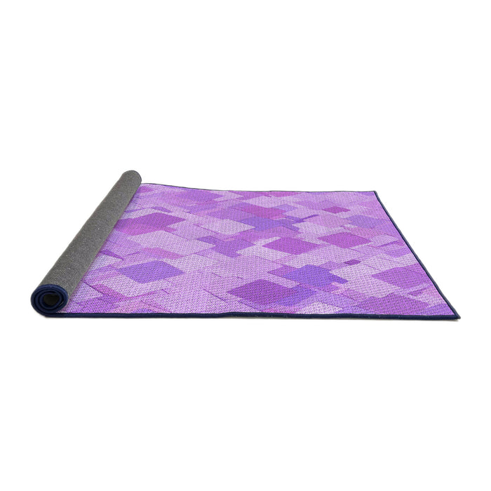 Thickness of Patterned Pastel Purple Pink Rug, pat2171pur